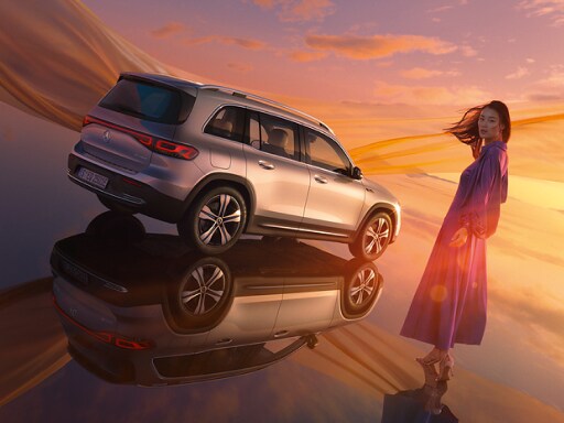 The all-electric EQB on the road