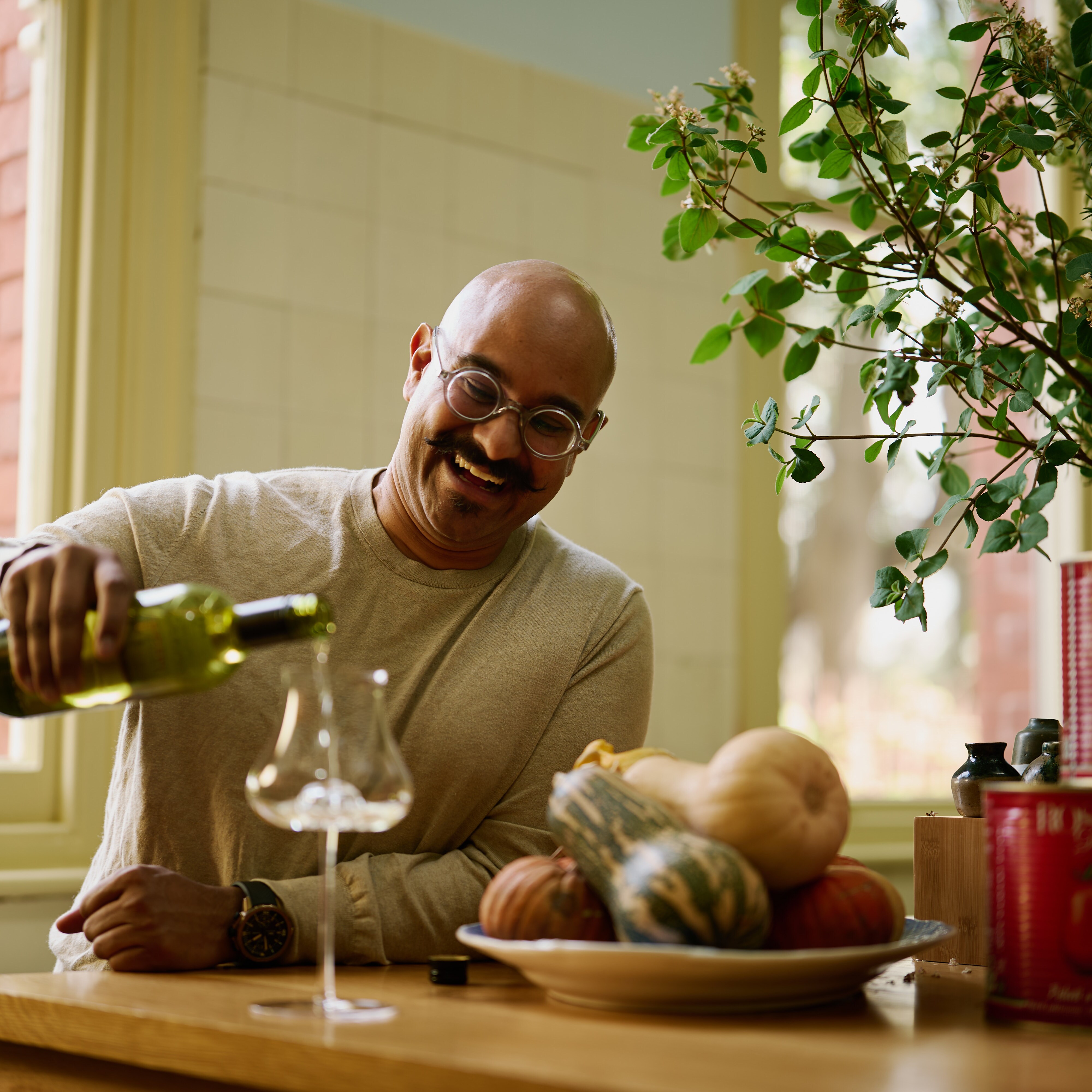 Denver Cramer serving the new Denver & Liely Wine Glass