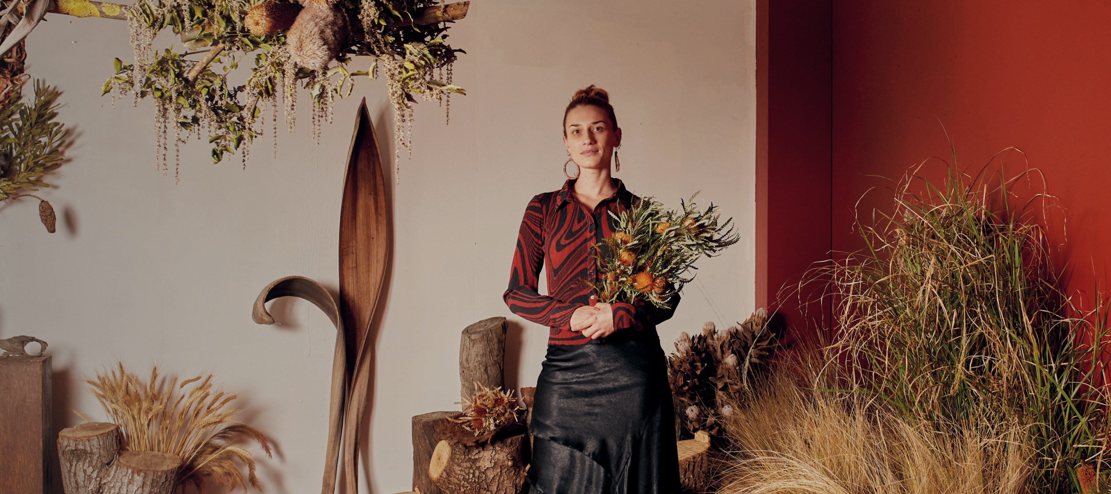 Floristry designer Shahn Stewart Shahn Stewart in her Preston studio. Image credit/photographer: Amelia Stanwix.