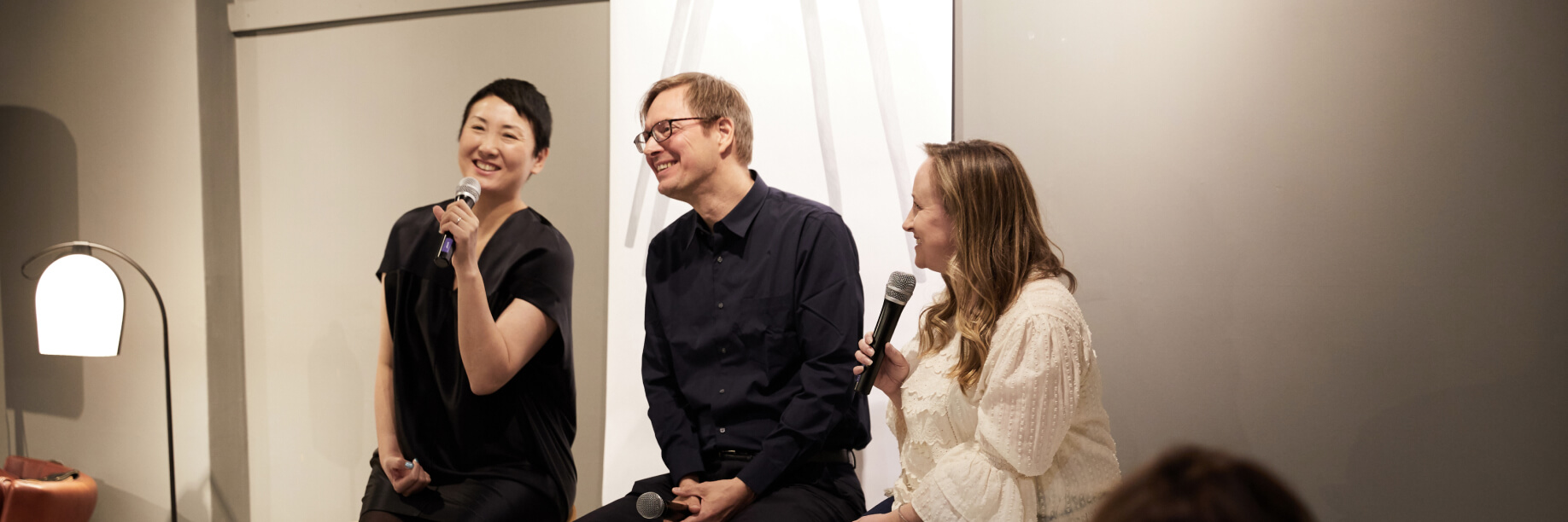 Kyoko Inoda and Nils Sveje in conversation with Lauren Li Kyoko Inoda and Nils Sveje on stage with Lauren Li