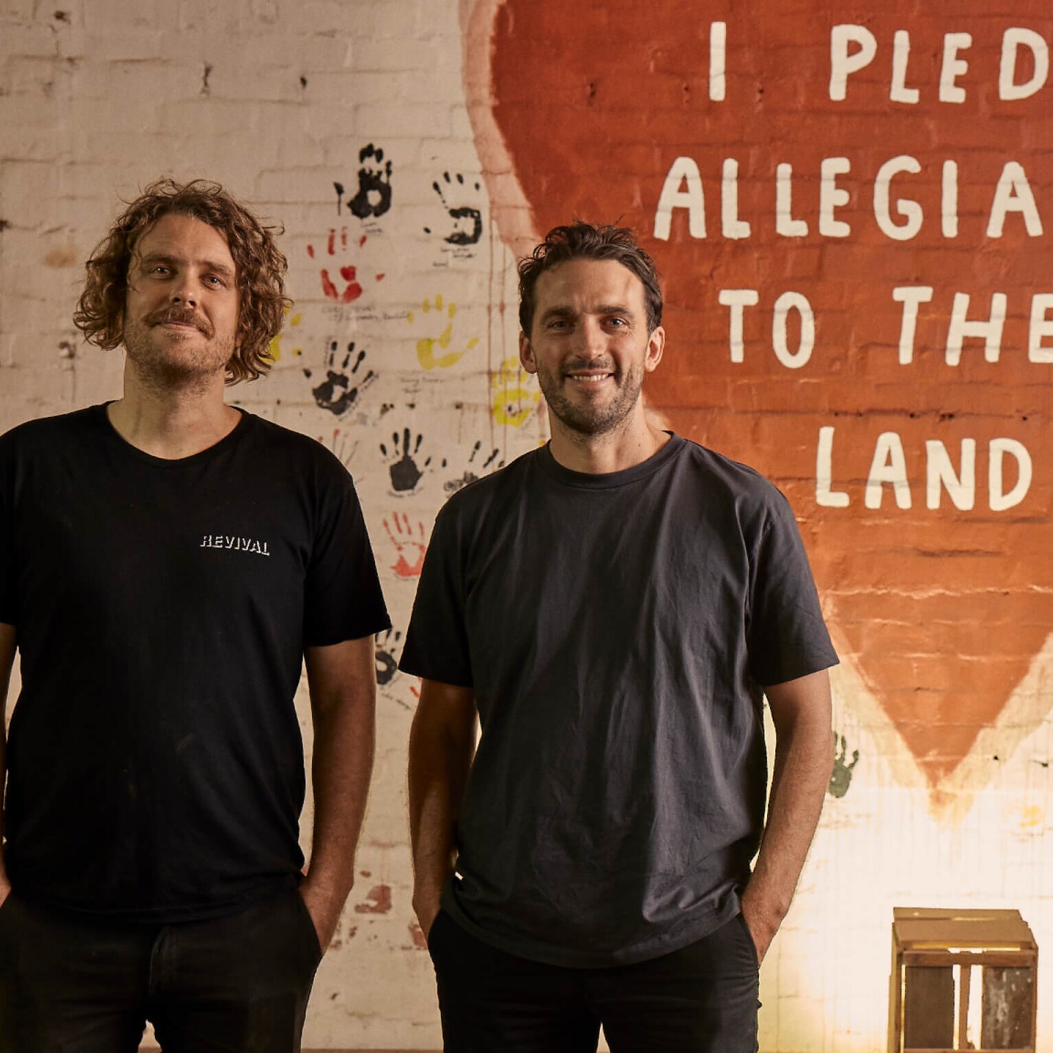Robbie Neville and Liam Wallis at the Zero Footprint Repurposing hub
