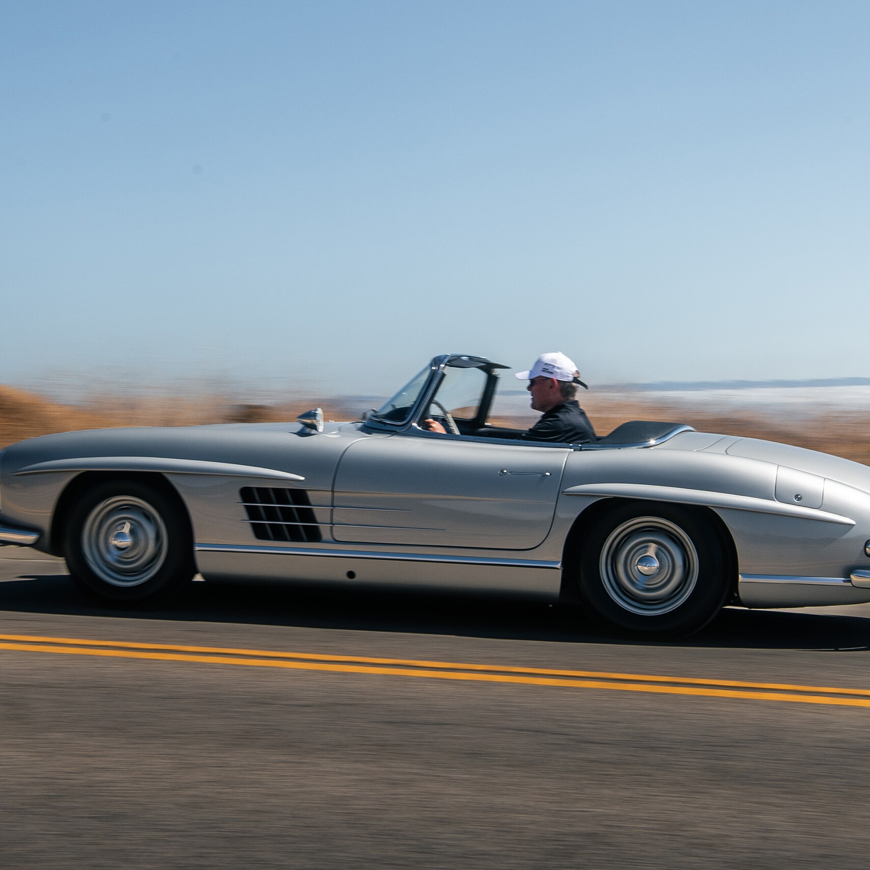 Mercedes-Benz 190 SL on the road
