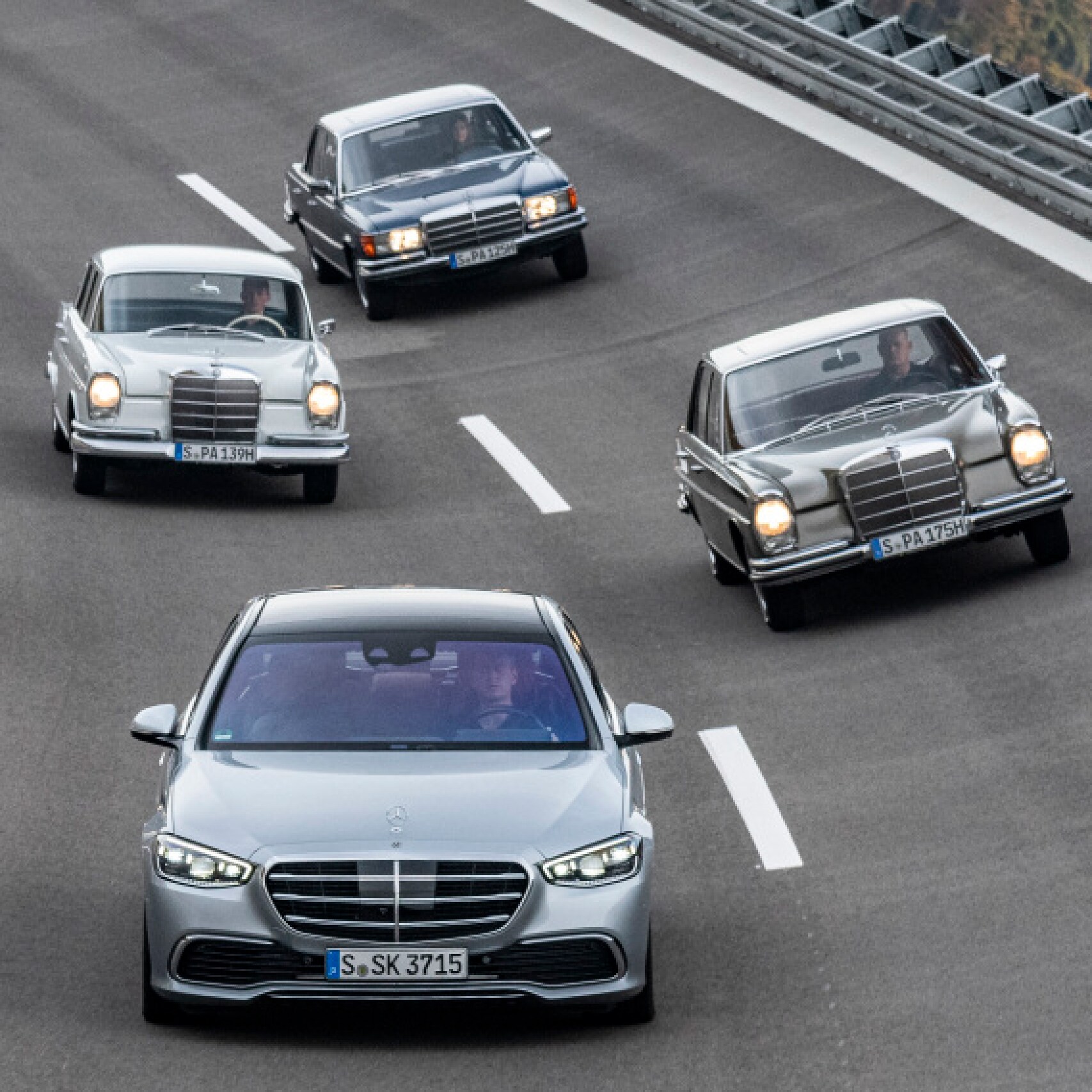 Mercedes-Benz S-Class of the W 116 model series. Image credit/photographer: Mercedes-Benz Classic Archive