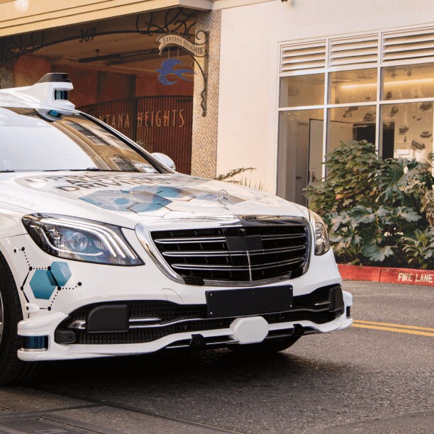 An autonomous car on the road in San José