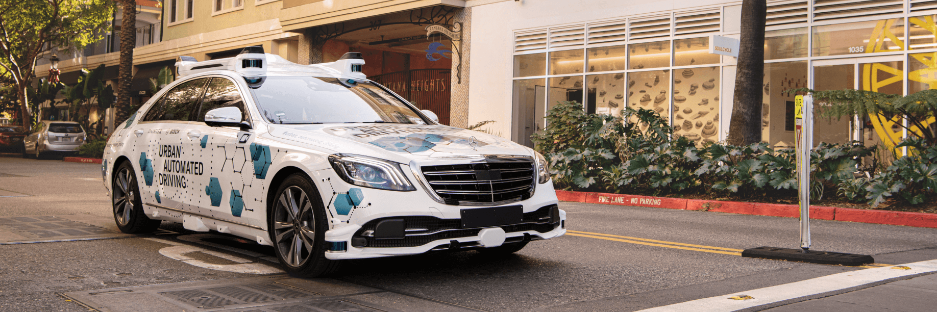 On the streets of San José An autonomous car on the road in San José