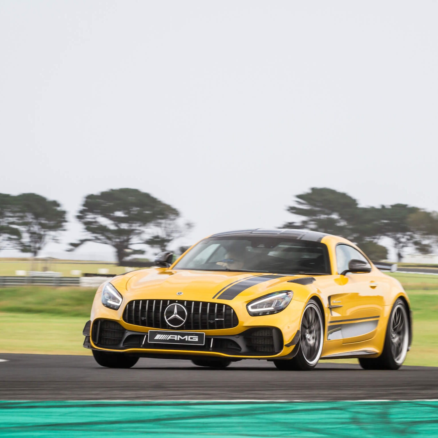 The Mercedes-AMG GT R PRO on the racetrack at Phillip Island