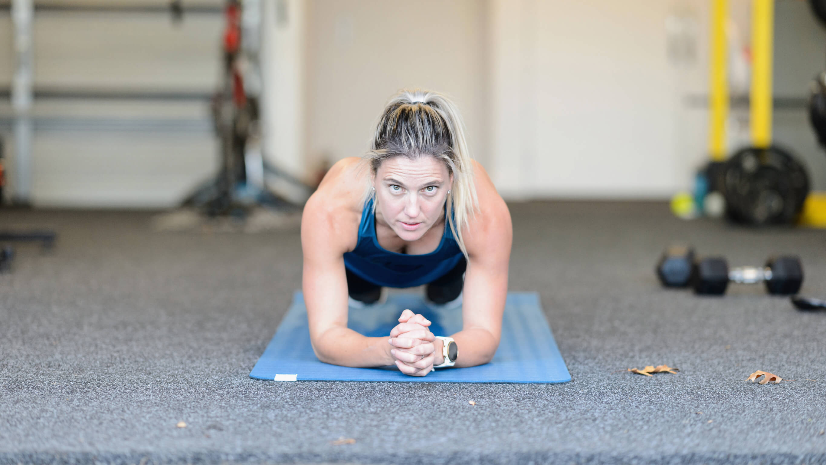 Gemma McCaw : Gemma McCaw training in her garage in Christchurch, New Zealand