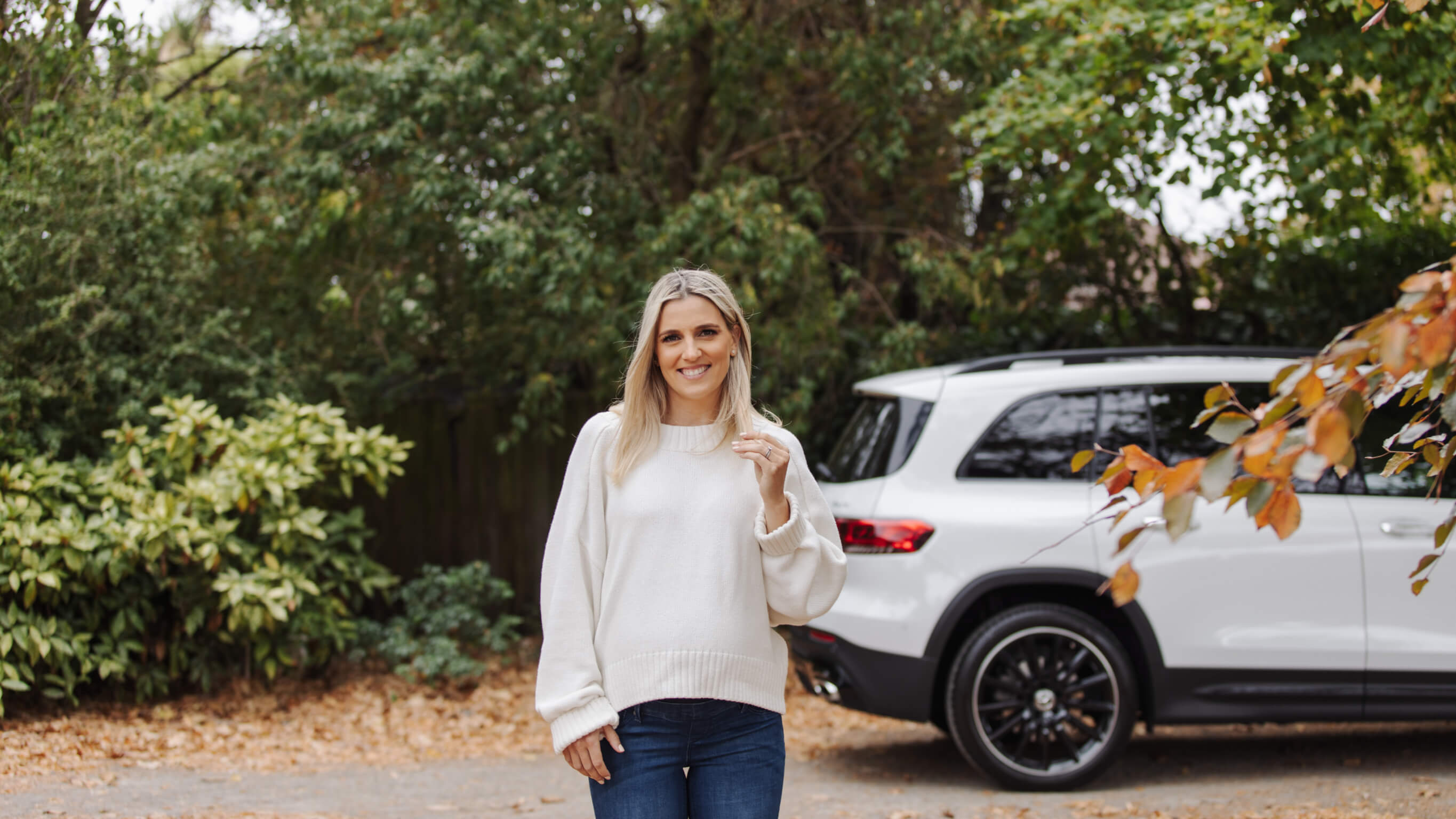 Gemma McCaw Gemma McCaw in front of a Mercedes-Benz vehicle.