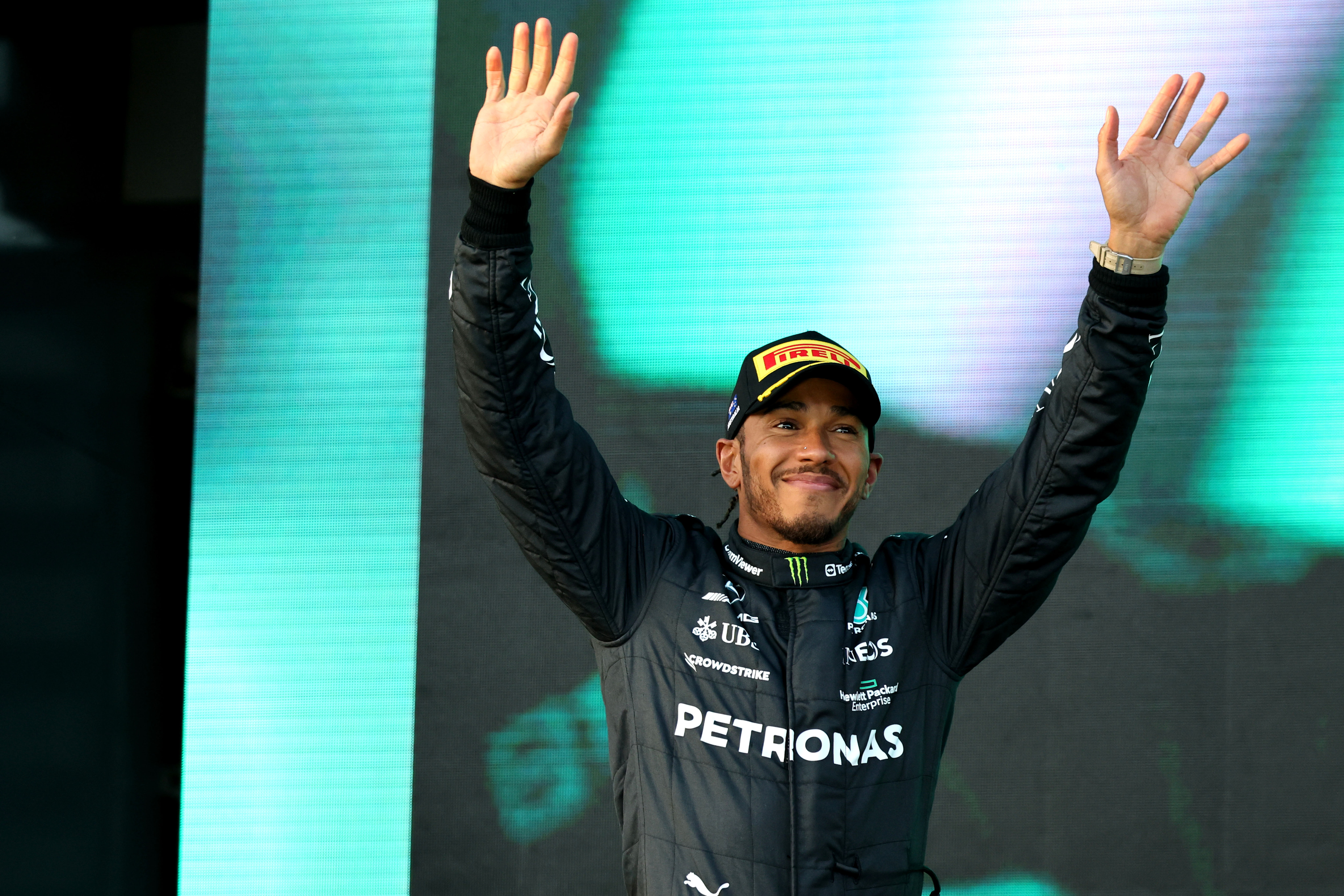 Lewis Hamilton at the 2023 Australian Grand Prix. Lewis Hamilton at the 2023 Australian Grand Prix.