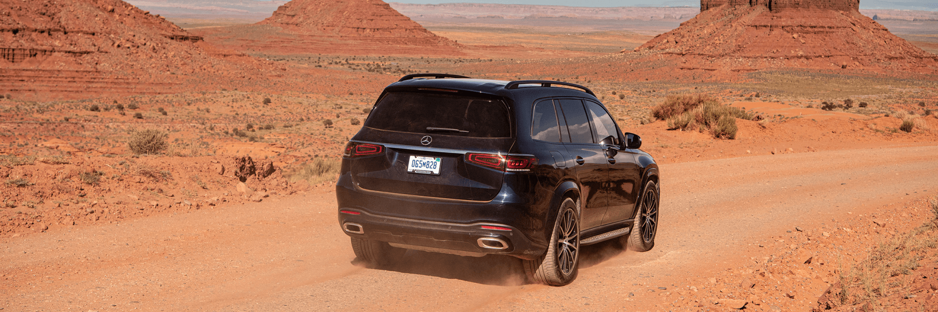 The new Mercedes-Benz GLS A black Mercedes-Benz GLS in the Utah desert