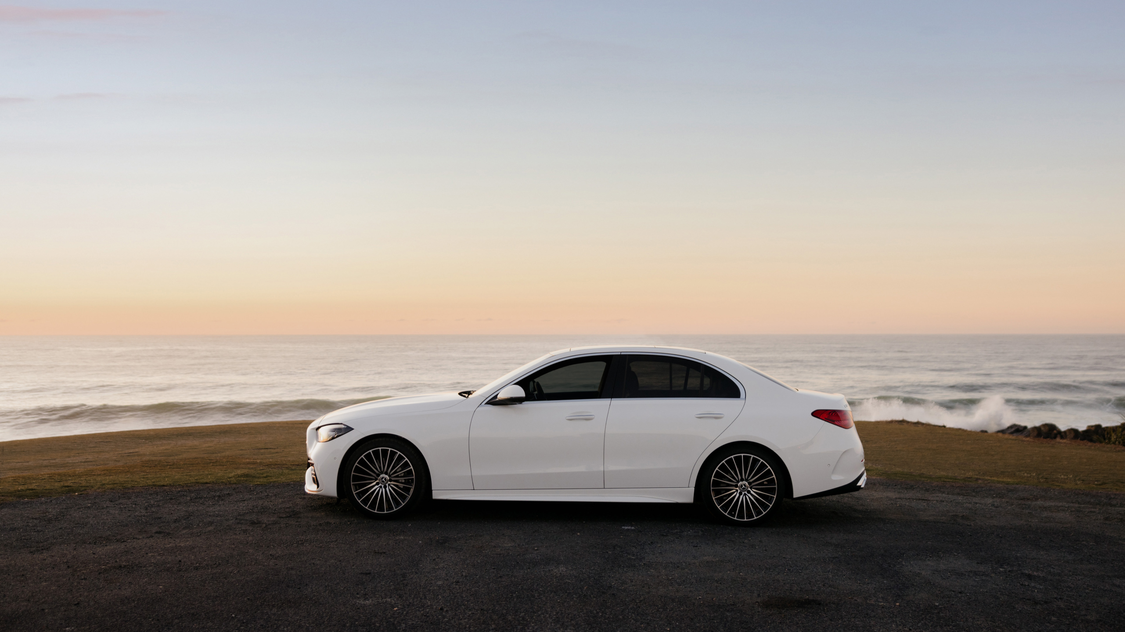 Mercedes-Benz C-Class Sedan A Mercedes-Benz C-Class Sedan on the road. Overseas model shown. Image credit/photographer: Paul Blanford
