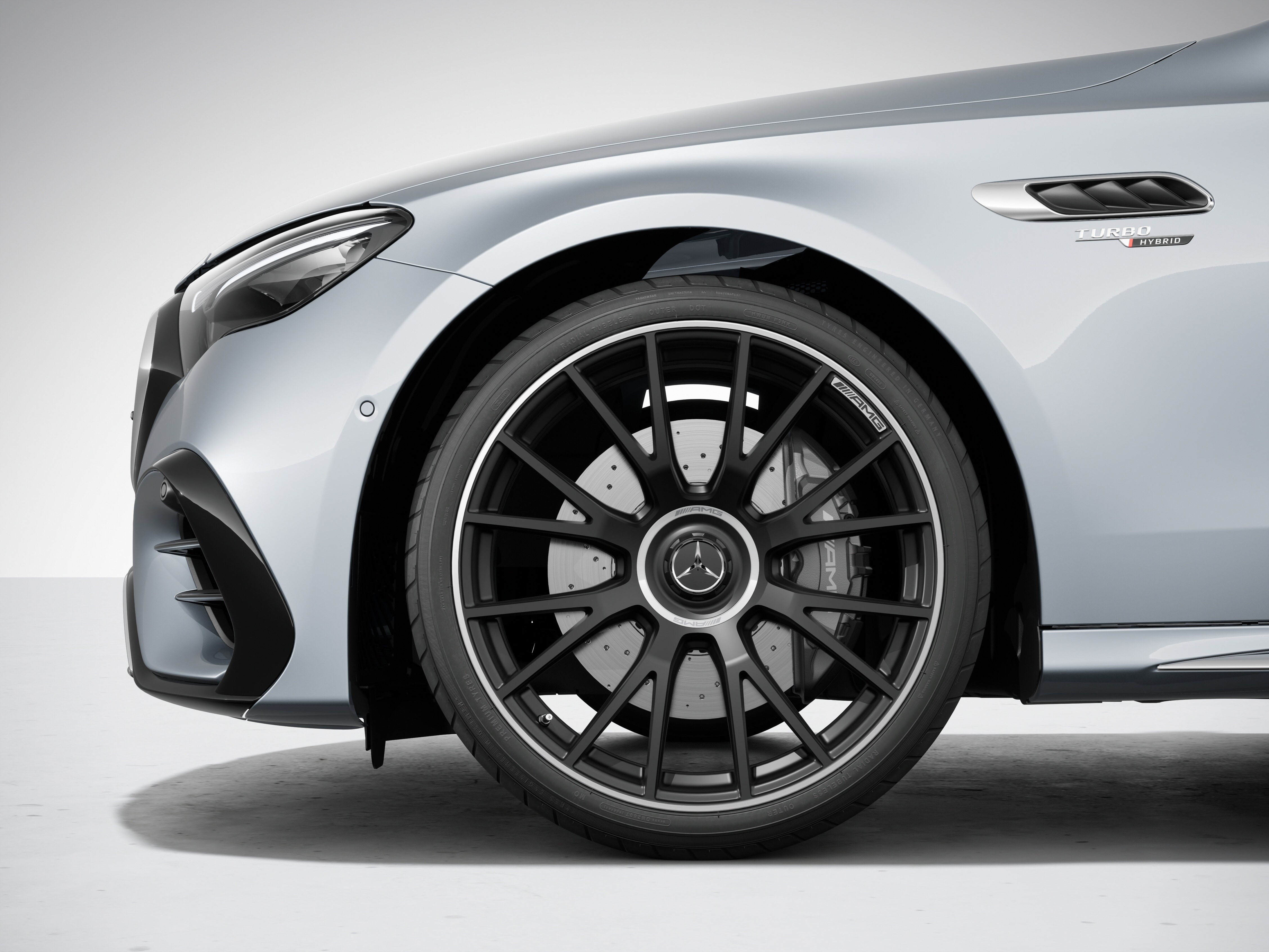 AMG wheels of the Mercedes-AMG E-Class Saloon.