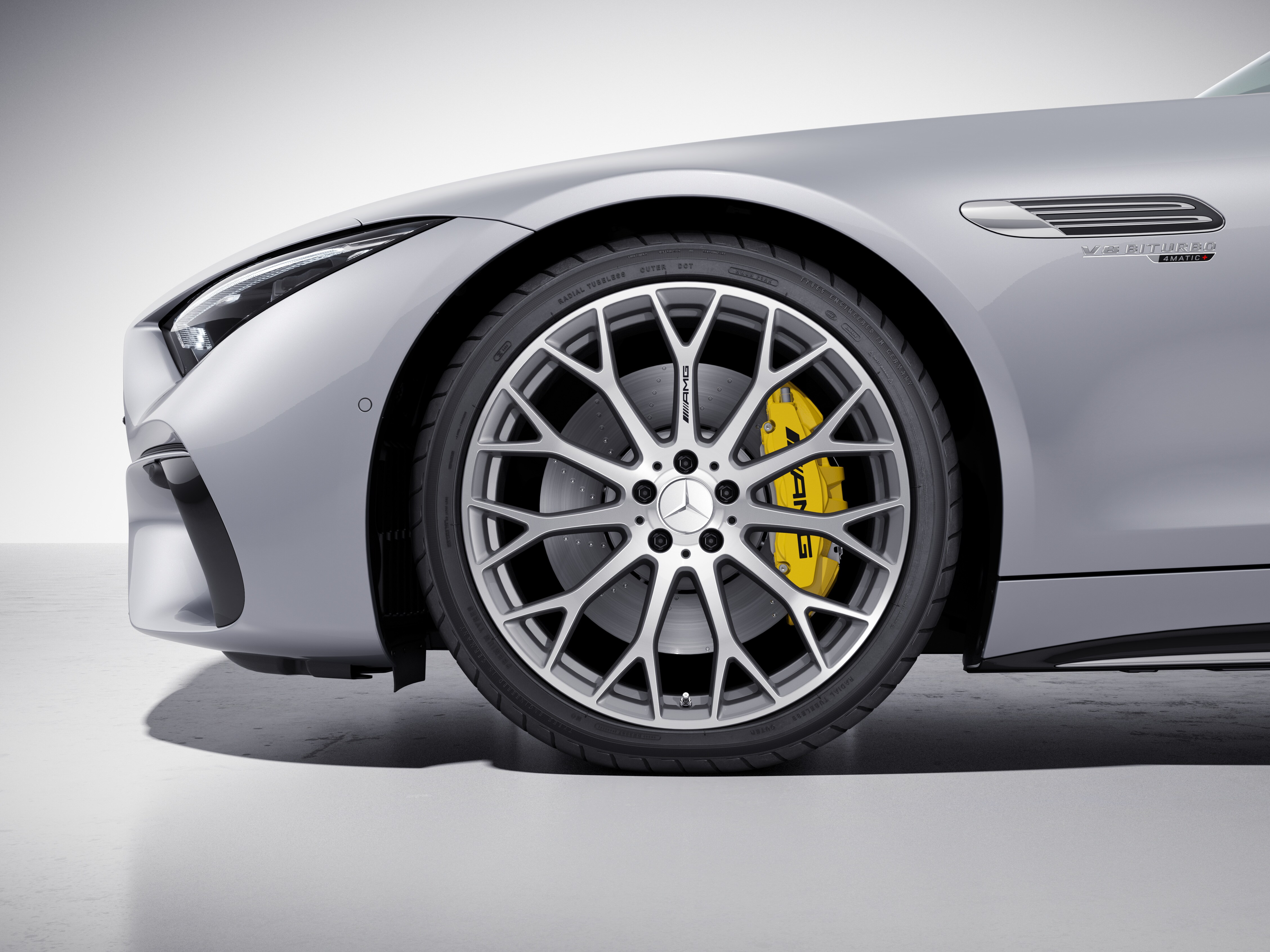 The Mercedes-AMG SL Roadster in a side view.