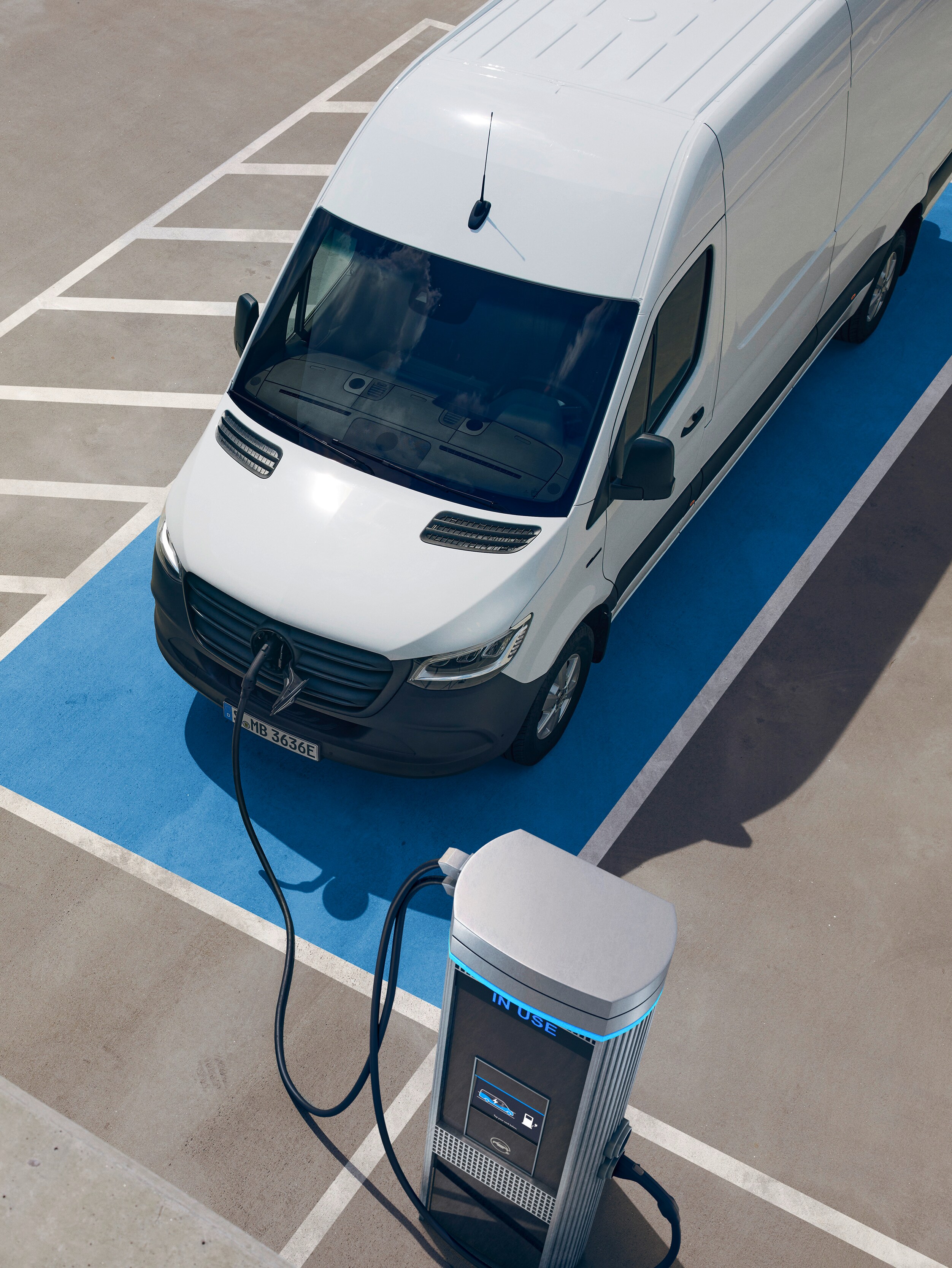 eSprinter charging at the charging station