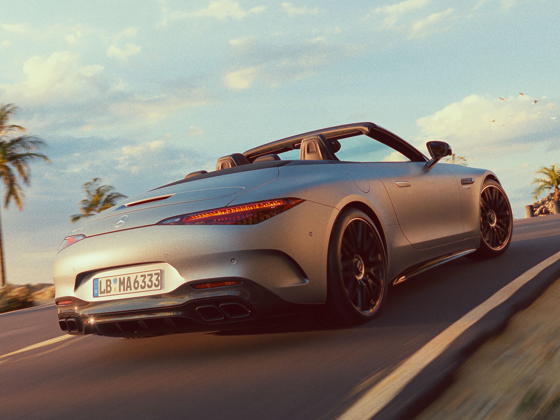 The exterior of the Mercedes-AMG SL Roadster.