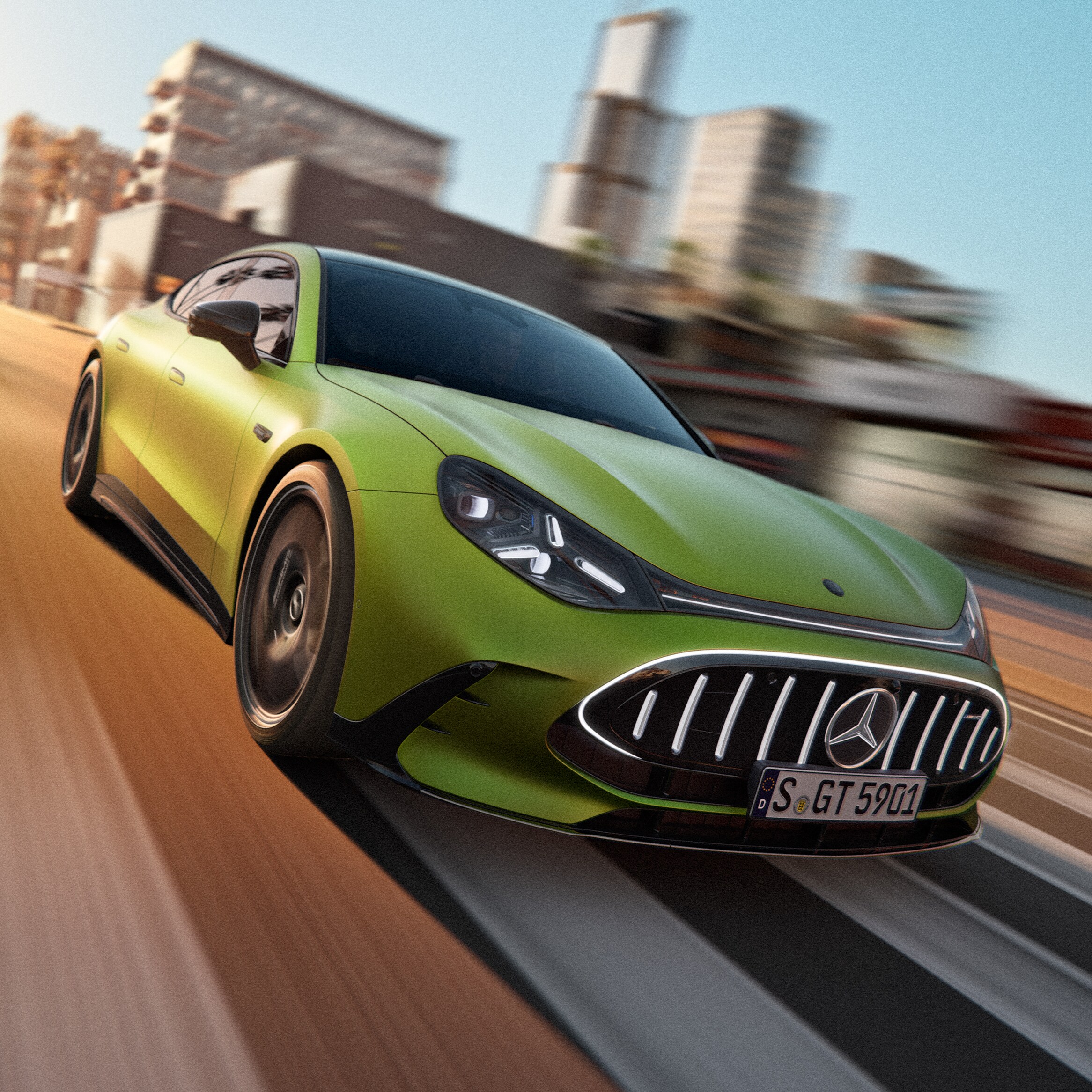 The exterior of the all-new GT 4-Door Coupé from Mercedes-AMG.