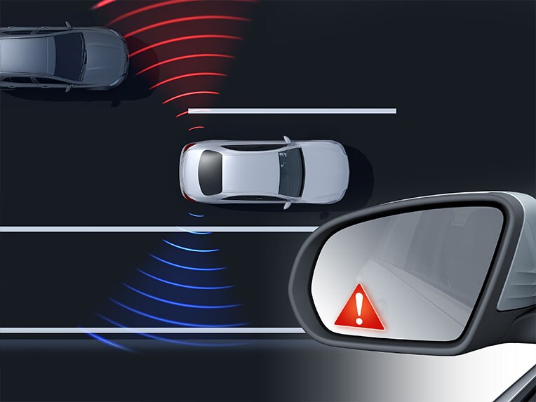 Blind Spot Assist in the new Mercedes-Benz CLA Coupé.