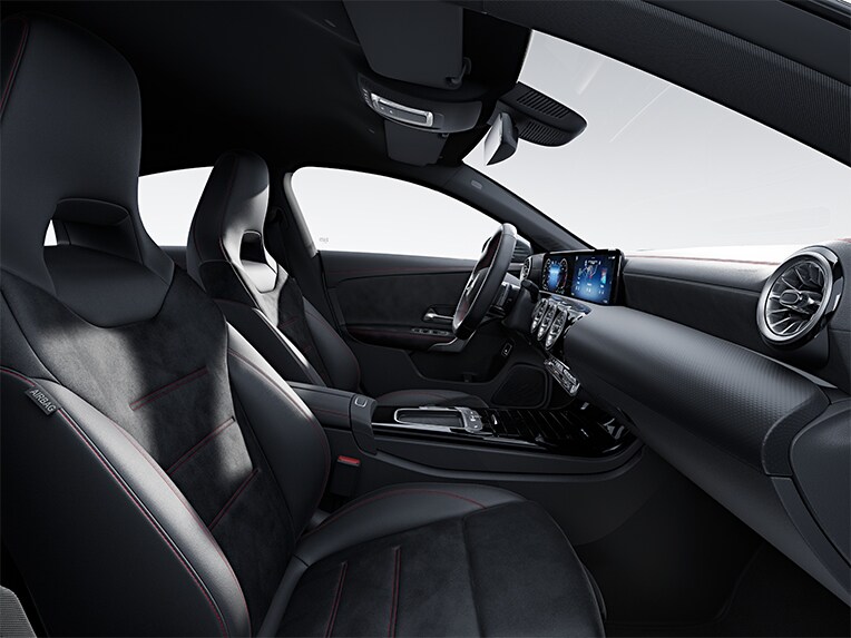 New Mercedes-Benz CLA Coupé with AMG Line in the vehicle interior.