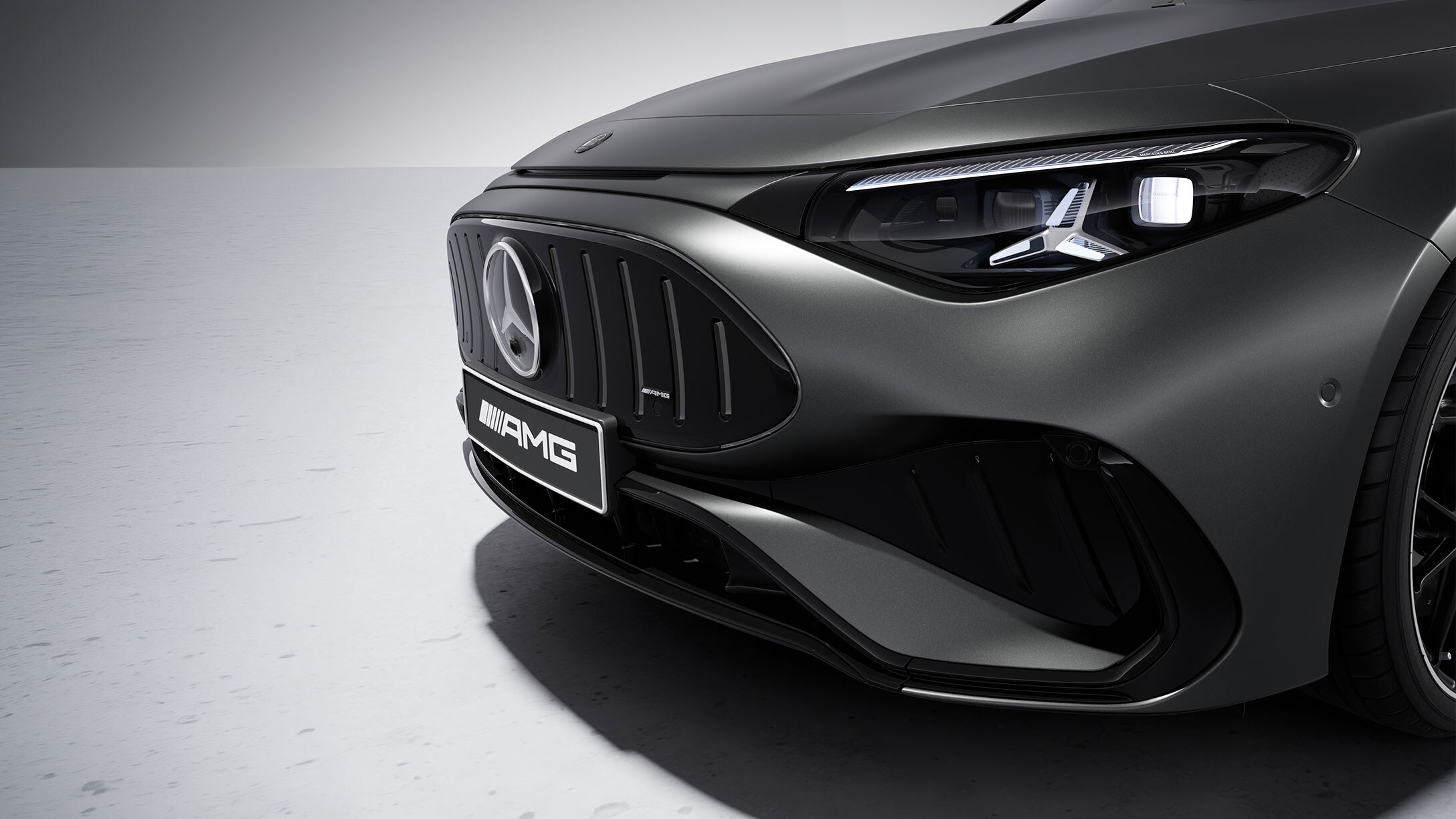 The all-new Mercedes-AMG CLA 45 electric 4MATIC+ with Night Package II.