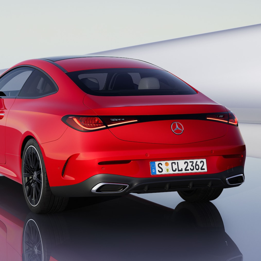 The rear design of the new CLE Coupé from Mercedes-Benz.