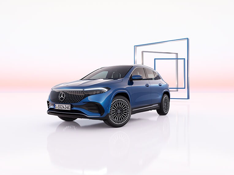 A side view of the EQA from Mercedes-Benz.