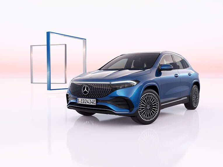 A front view of the EQA from Mercedes-Benz.