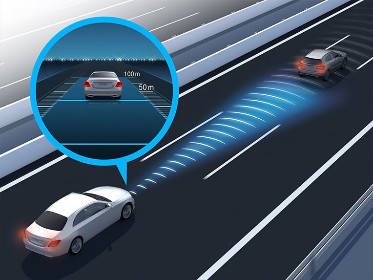 The Active Distance Assist DISTRONIC in the EQA from Mercedes-Benz.
