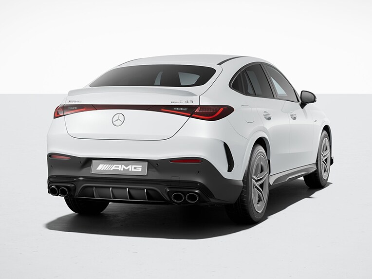 The Mercedes-AMG GLC Coupé with AMG optics package.
