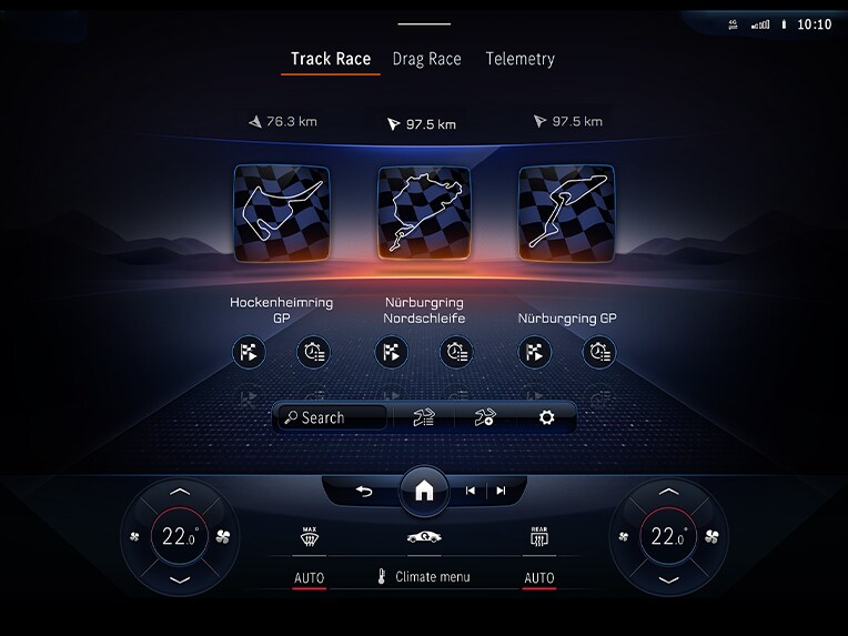 The AMG TRACK PACE in the new Mercedes-AMG GLC Coupé.