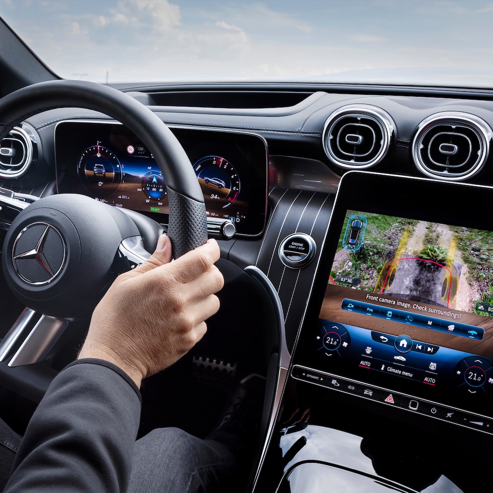 Close-up look of the MBUX offroad screen.