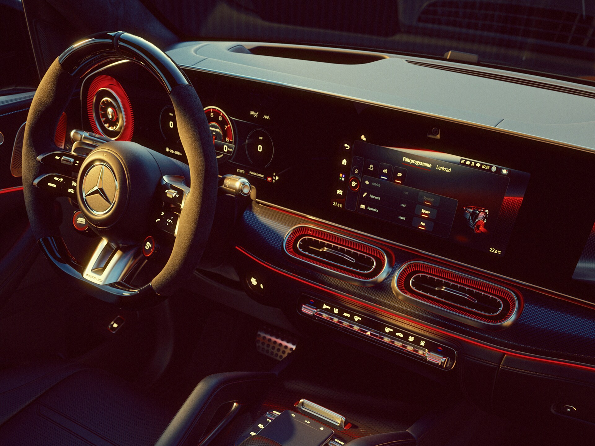Interior of Mercedes-Benz GLE Coupé.