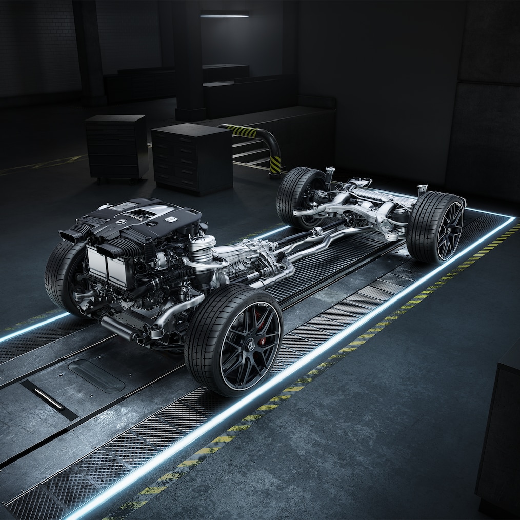 Another dynamic view of a Mercedes-AMG GLE Coupé (driving shot).