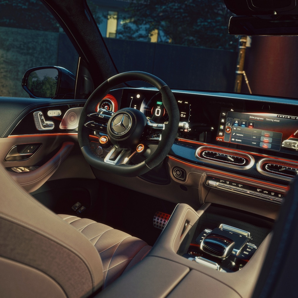 The AMG seating in the GLE 53 4MATIC+ from Mercedes-AMG.