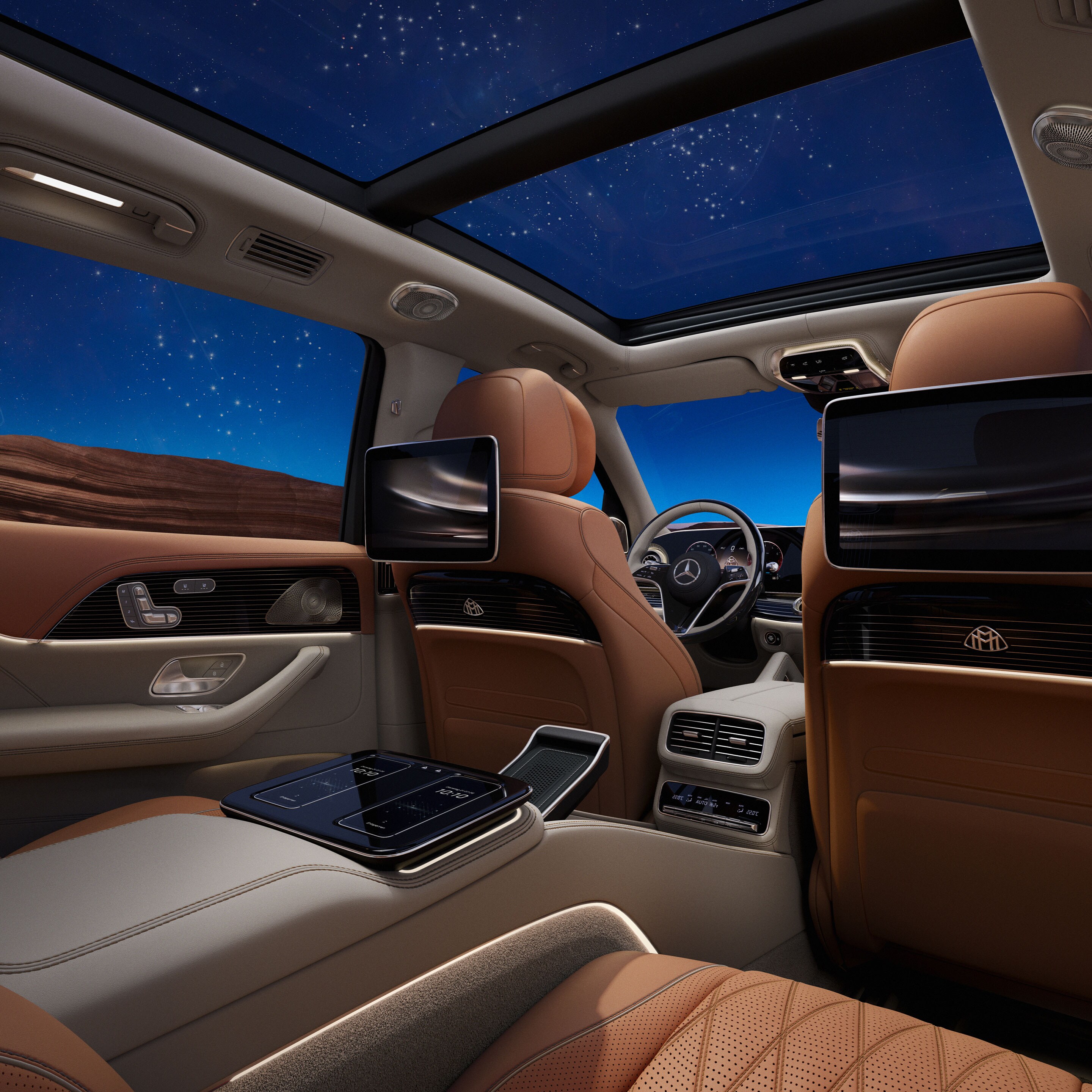 The interior of the GLS from Mercedes-Maybach.