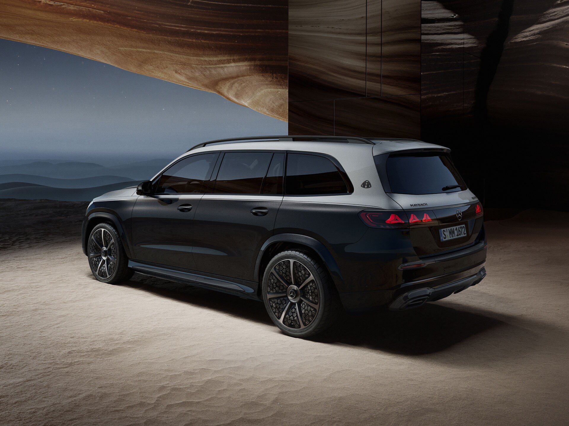 The GLS from Mercedes-Maybach with Night Series.