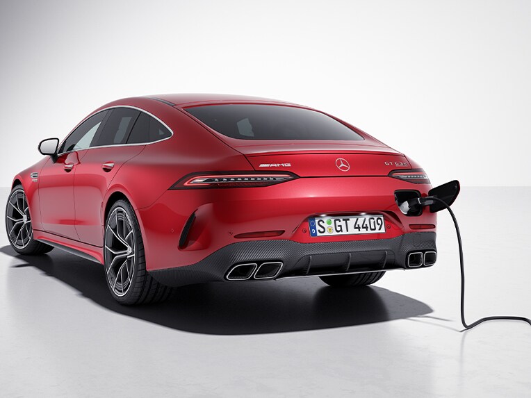 Mercedes-AMG vehicle during the charging process.