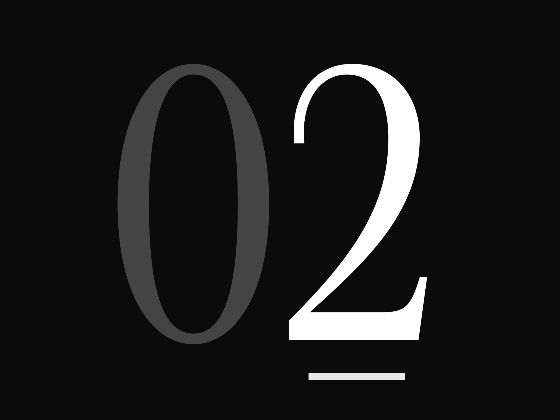 A big number "02".