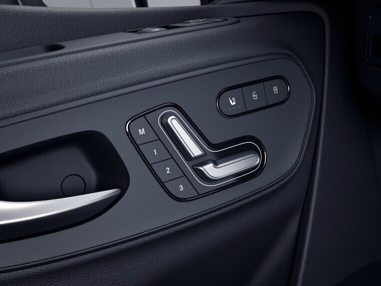 The electrically adjustable seat can be adapted to individual comfort needs at the touch of a button.