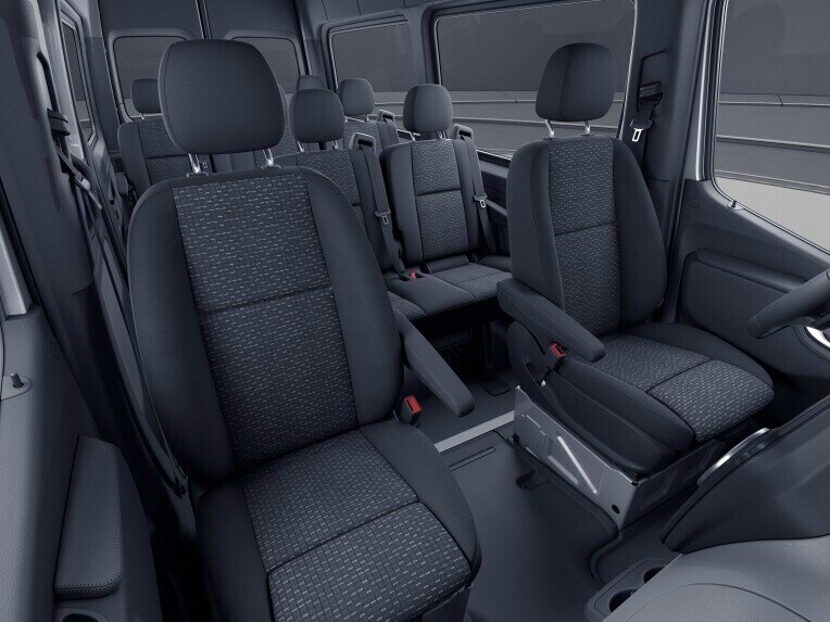 The lumbar support in the seat backrest allows individual adjustment to ergonomic comfort needs.