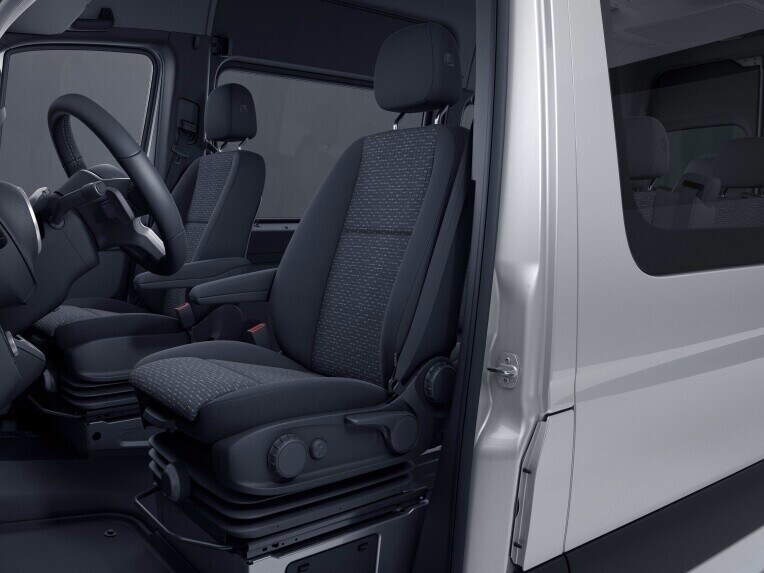 The suspension seat for the driver or co-driver offers maximum seating comfort.