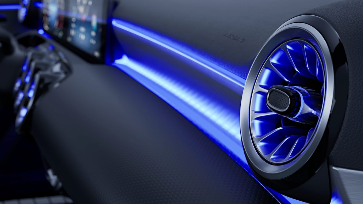 The Mercedes-AMG A-Class with AMG Design Plus Package.