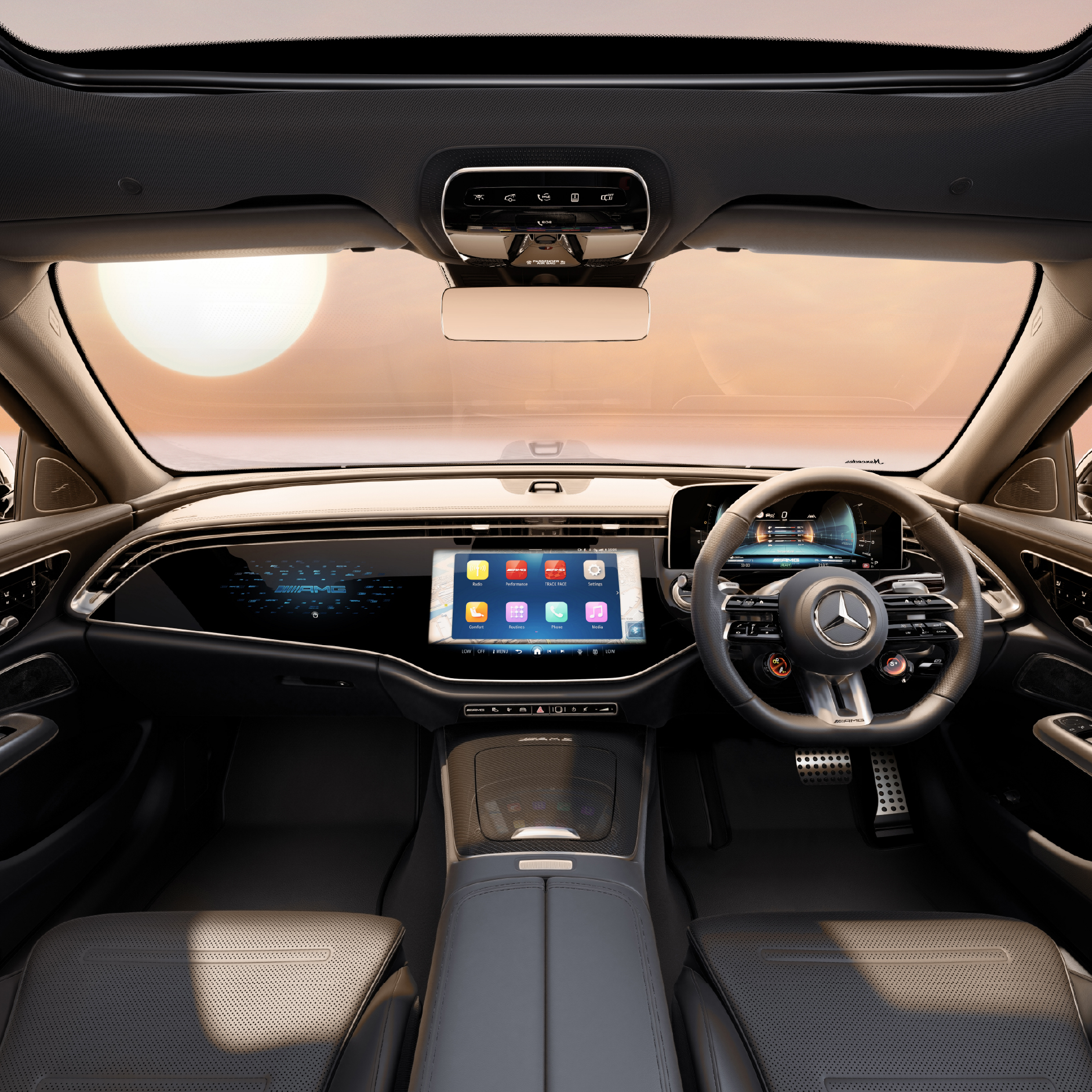 Crafted in Carbon. Interior view.