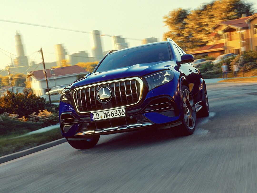 Exterior of Mercedes-Benz GLS SUV.