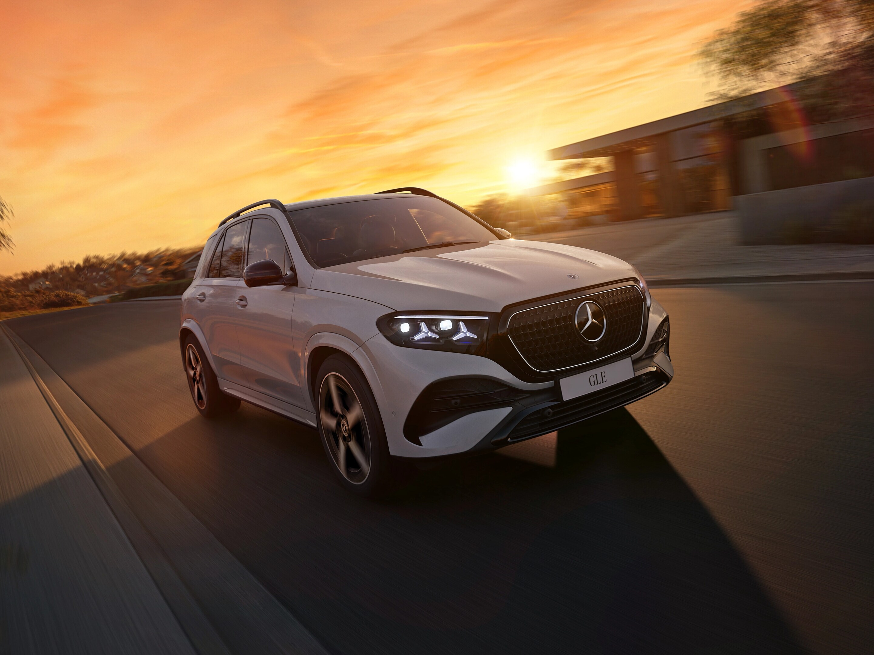 Exterior of Mercedes-Benz GLE SUV.