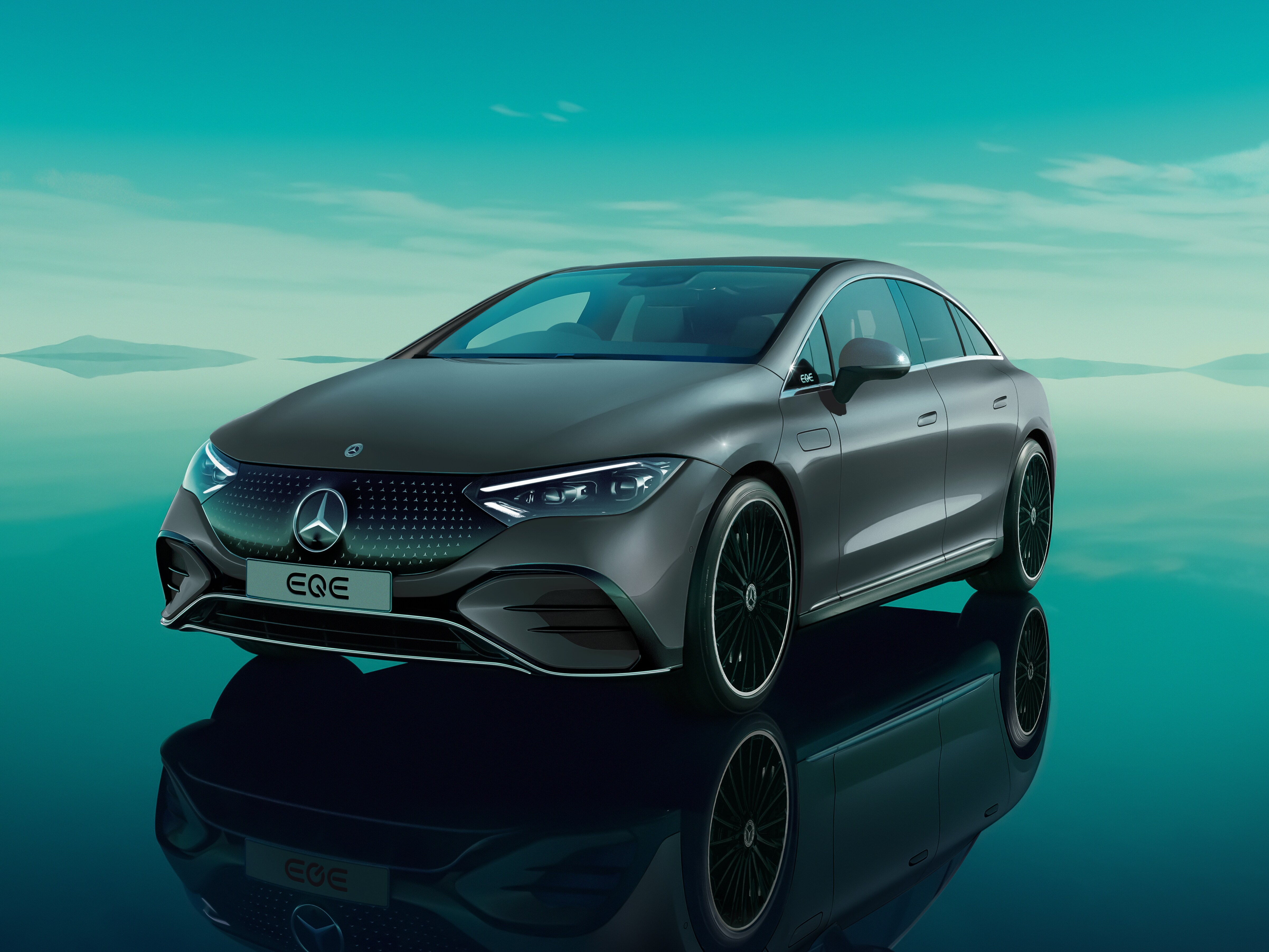 The all-electric EQE Sedan.