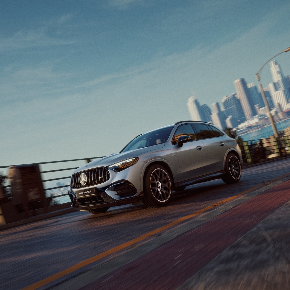 The exterior of new Mercedes-AMG GLC SUV.