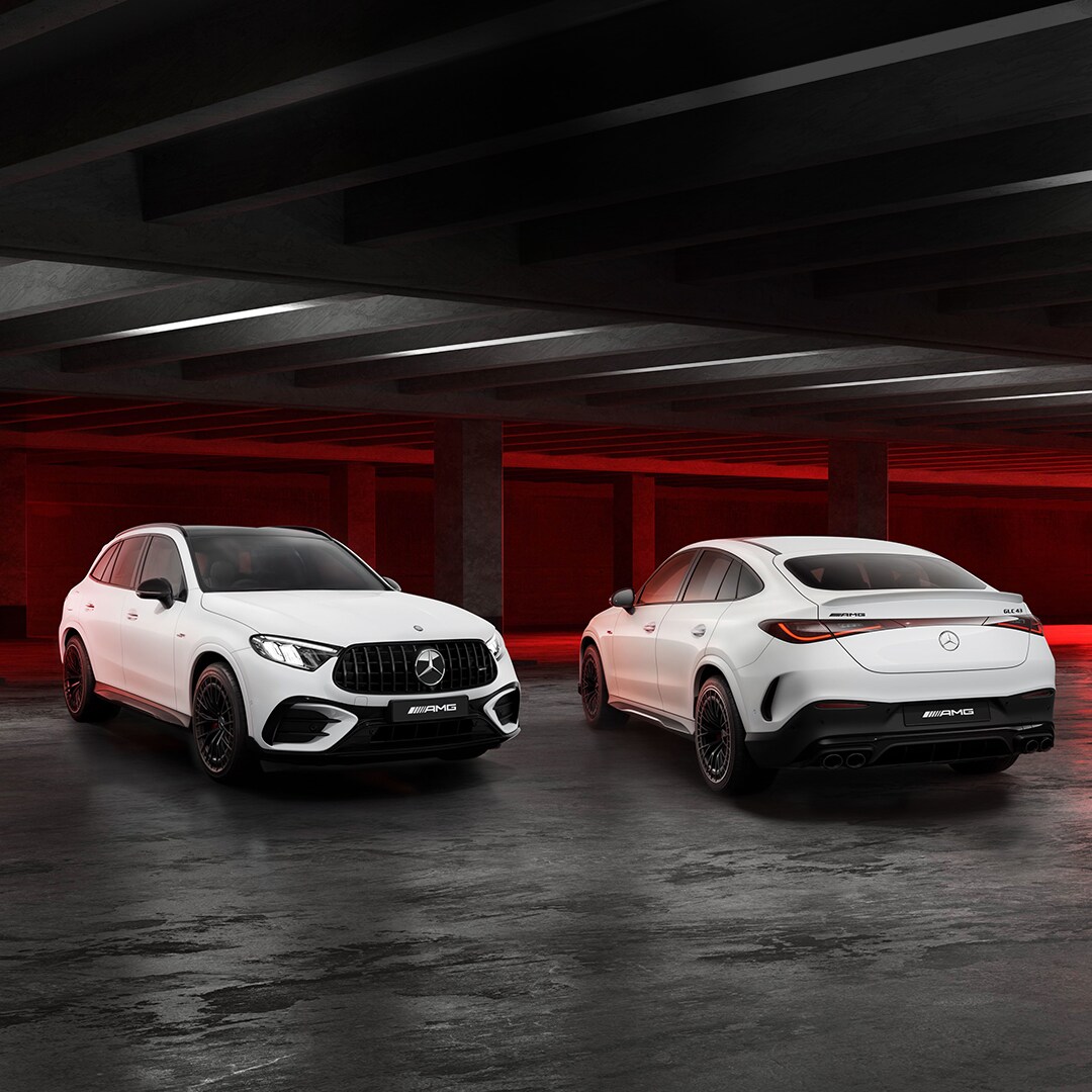 The new Mercedes-AMG GLC 43 Edition R SUV and Coupé.