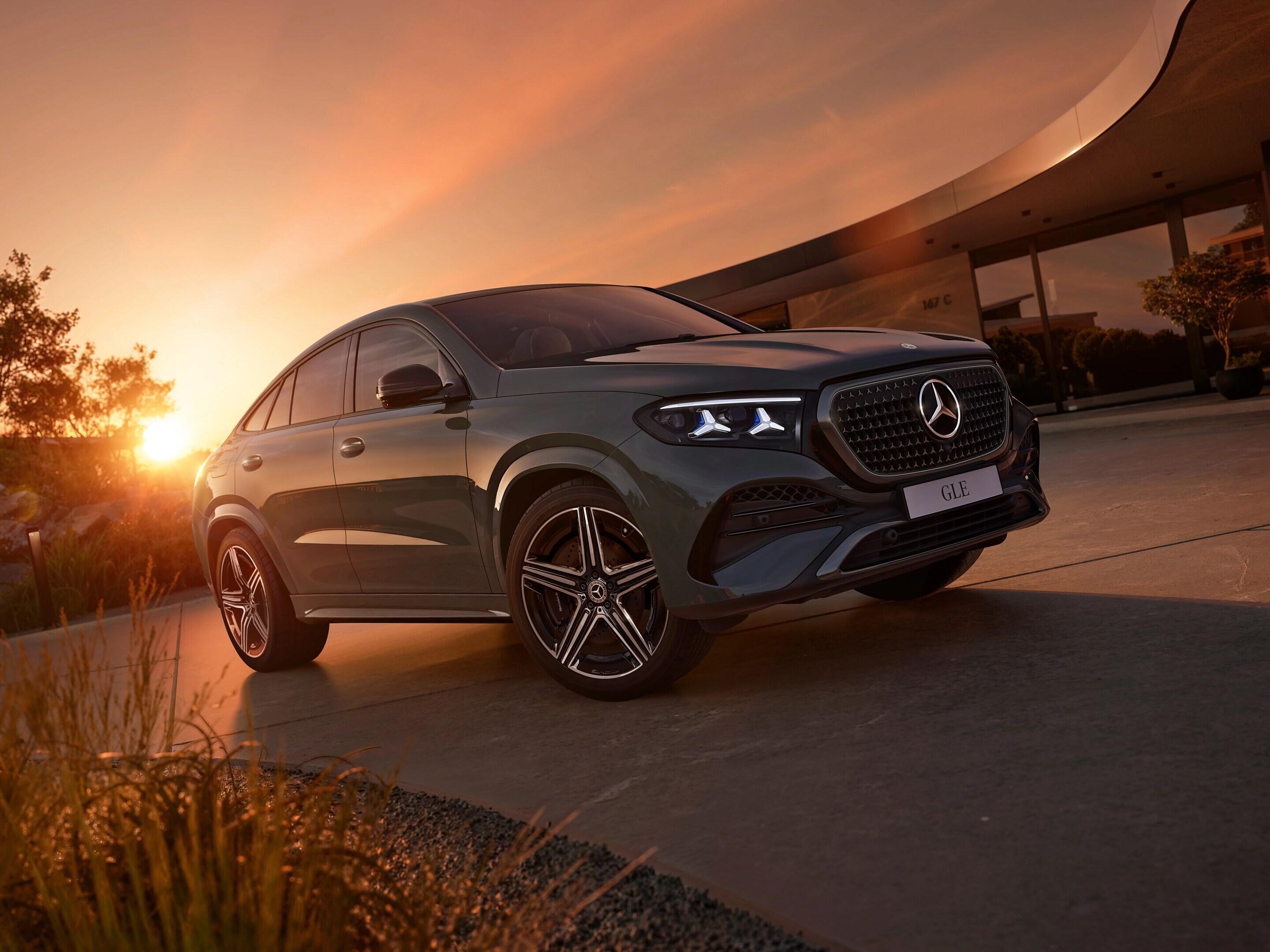 Exterior of Mercedes-Benz GLE Coupé.
