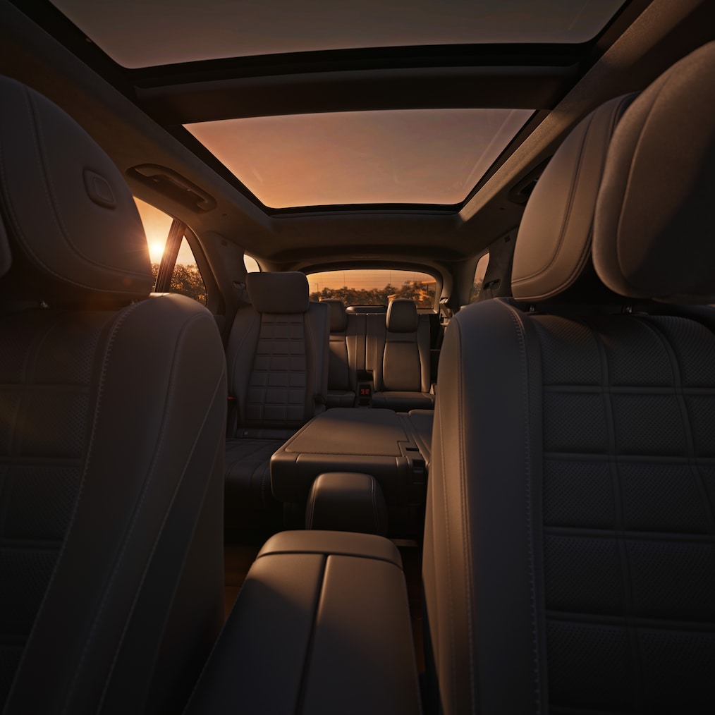 Optional third row seats of the new Mercedes-Benz GLE.