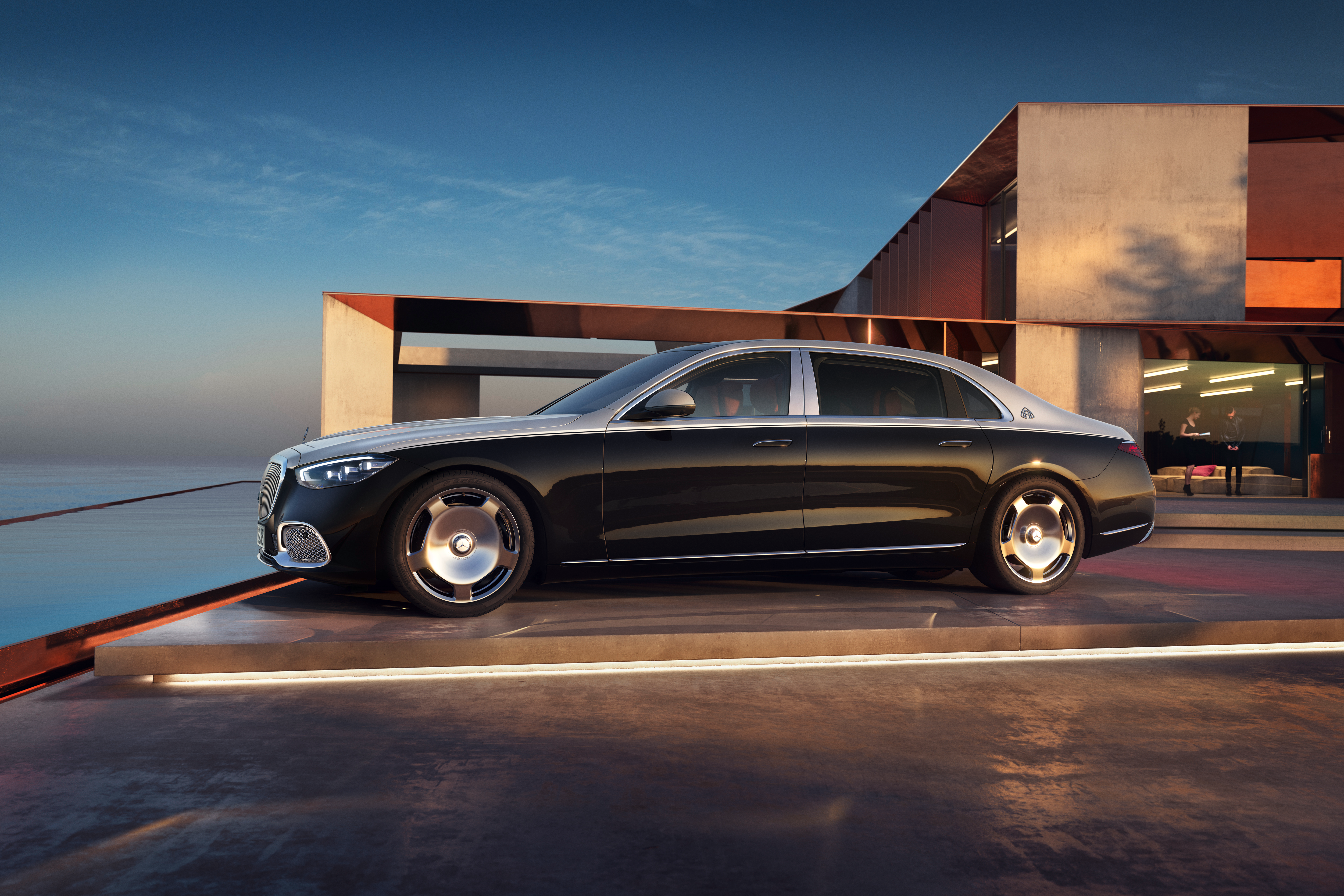 S-Class | Maybach | Mercedes-Benz A side view of the Mercedes-Maybach S-Class.